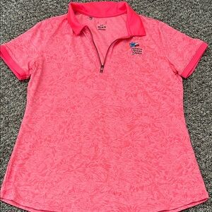 Callaway Hot Pink Golf Polo with Texas Open Logo